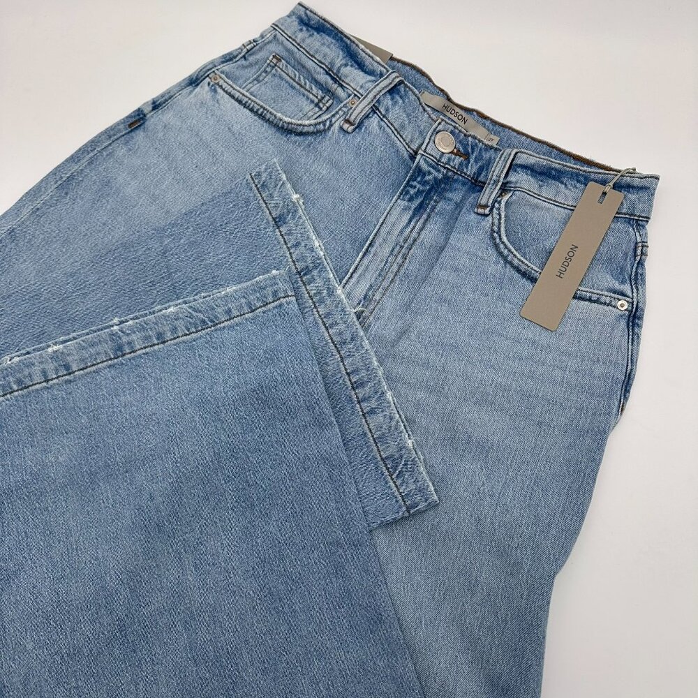 Hudson Women's Jodie High Rise Loose Fit Wide‎ Leg Jean, Size 27, Americana Wash